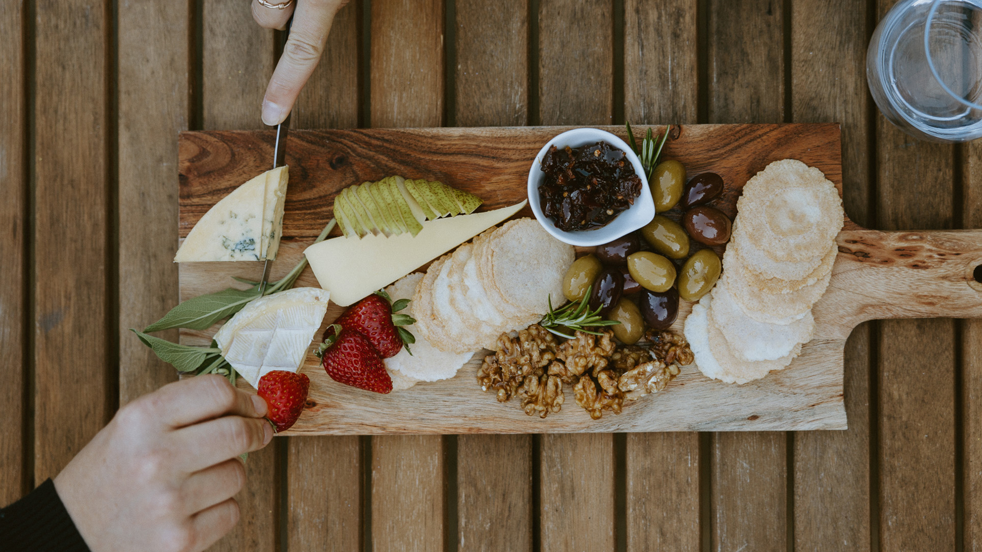 Cheese board at Cross Hill Domes